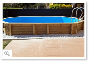 Montaggio piscina in legno rettangolare fuori terra TROPIC LUXE 540 - Foto 1