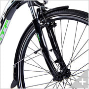 Bicicletta elettrica da città URBAN 1.2 (17): particolare cerchio anteriore