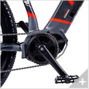 Bicicletta elettrica Mountain e-Bike CANYON 5.2: particolare guarnitura