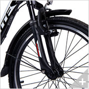 Bicicletta elettrica pieghevole e-bike Go-Byke 1.2: particolare cerchio anteriore