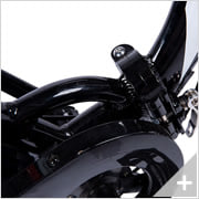 Bicicletta elettrica pieghevole e-bike Go-Byke 1.2: particolare asse snodo
