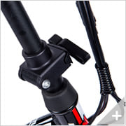 Bicicletta elettrica pieghevole e-bike Go-Byke 1.2: particolare sella pieghevole