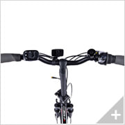 Bicicletta elettrica pieghevole e-bike Go-Byke 1.2: particolare LCD e manubrio