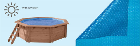 Copertura estiva della piscina in legno fuori terra da giardino AZURA 410