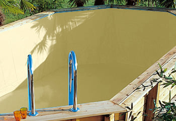 Kit piscina della  piscina in legno fuori terra da esterno Ocean 430 Liner sabbia: rivestimento interno o Liner sabbia