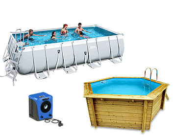 Pompa di calore per piscine in legno e piscine fuori terra Heat Hot Splash: facile da installare