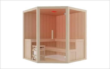Sauna infrarossi Aria Angolare 200 - Incluso nel kit sauna - Struttura in legno
