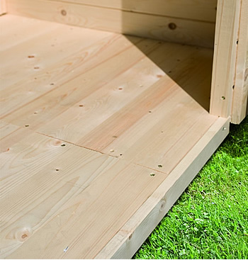 Sauna finlandese da esterno Ivana - Kit spedito: pavimento in legno massello