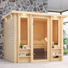 Sauna finlandese per interni Romeo in massello 40 mm